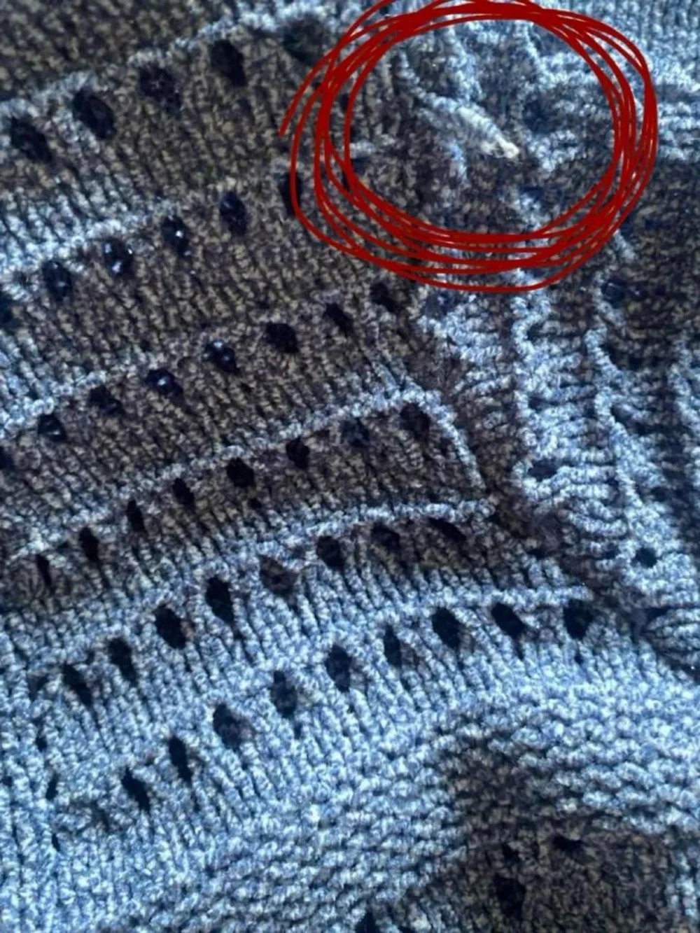 Blue cardigan